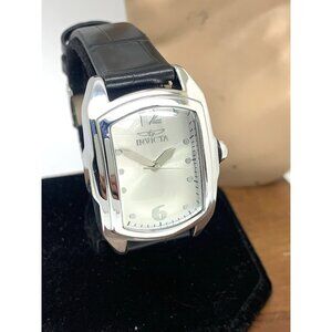 Invicta Women's Watch 35344 Lupah Quartz Silver Dial Black Leather Strap 29mm